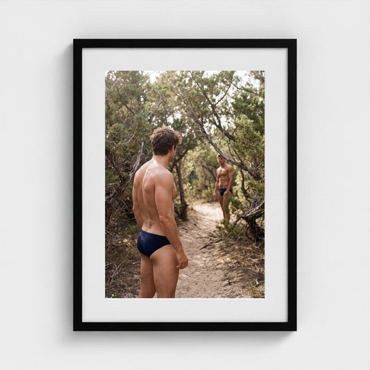 2026 03 12 21 53 01 Meatrack Watcher Tension 18x24-black frame — Fire Island Modern