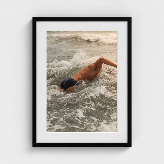 2026 03 12 19 54 05 Atlantic Impact Side View 18x24-black frame — Fire Island Modern