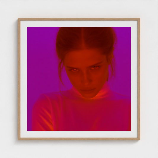 Magenta Focus fine art photography print in a Natural frame — Chromatic Heat crop-to-fill cover v1 9294d5c796