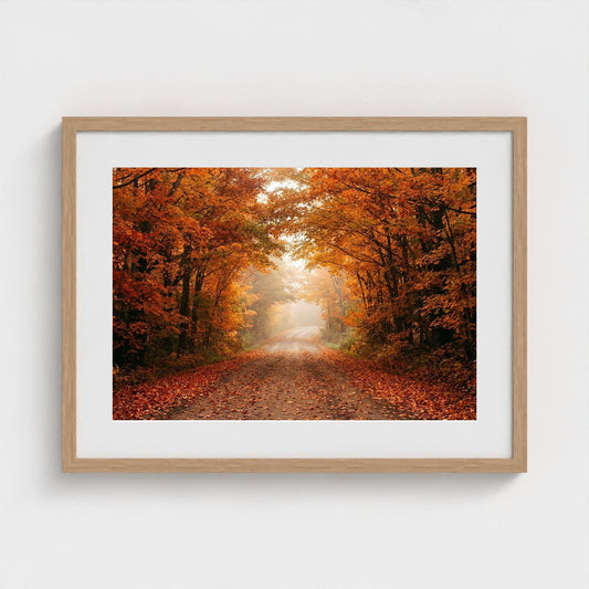 autumn-road 24x18-natural frame frame