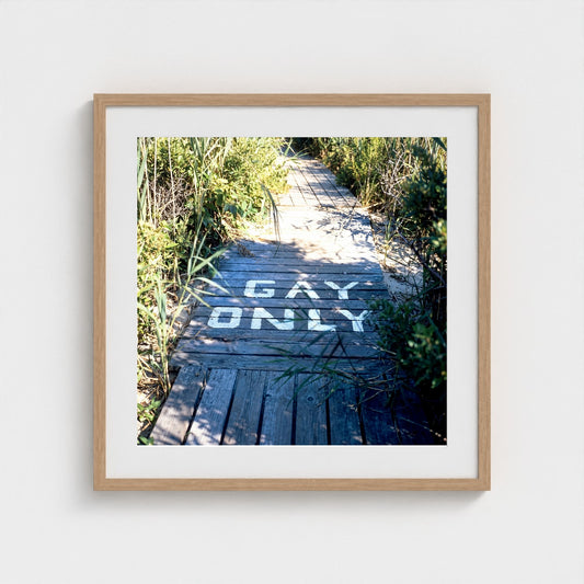 2026 03 12 15 34 00 Gays Only Boardwalk Zoomout Square 24x24-natural frame — Fire Island Modern