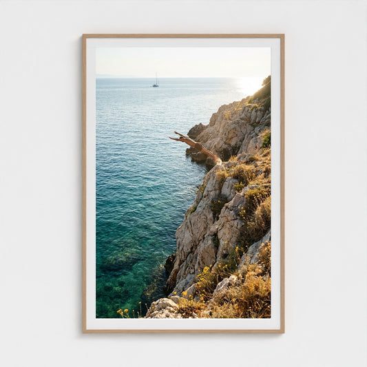 cliff-dive 40x60-natural frame frame