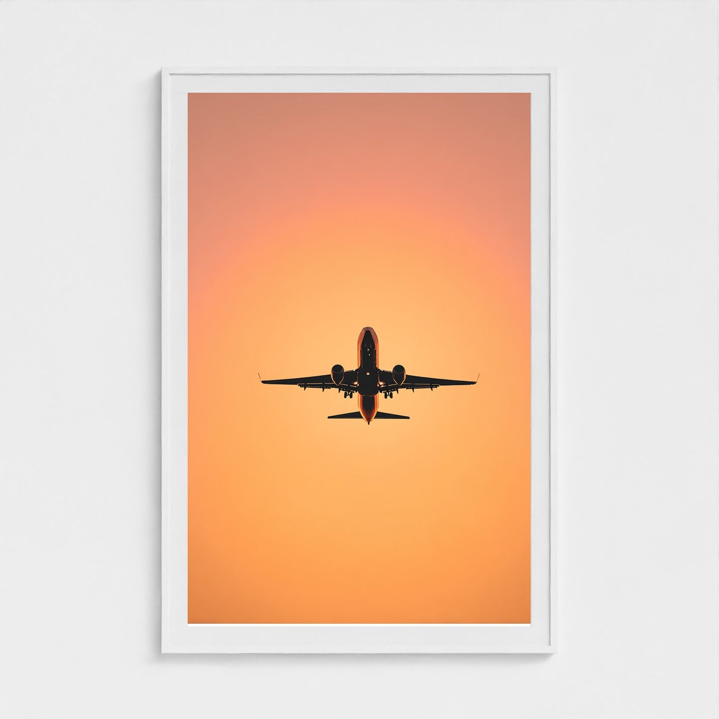 jet-silhouette-at-golden-hour-single-commercial 40x60-white frame frame