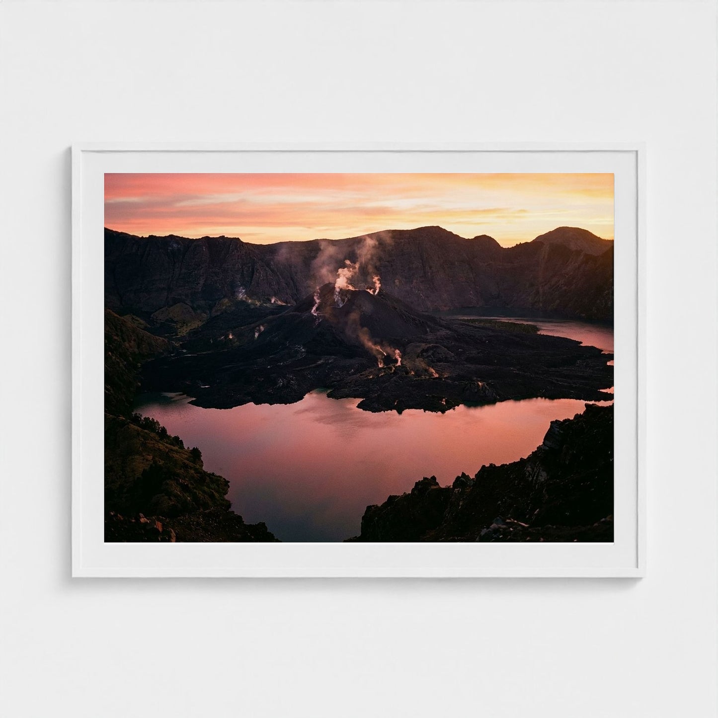 volcanic-dawn 48x36-white frame frame