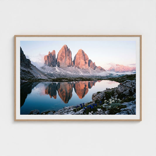 dolomites-dawn 60x40-natural frame frame