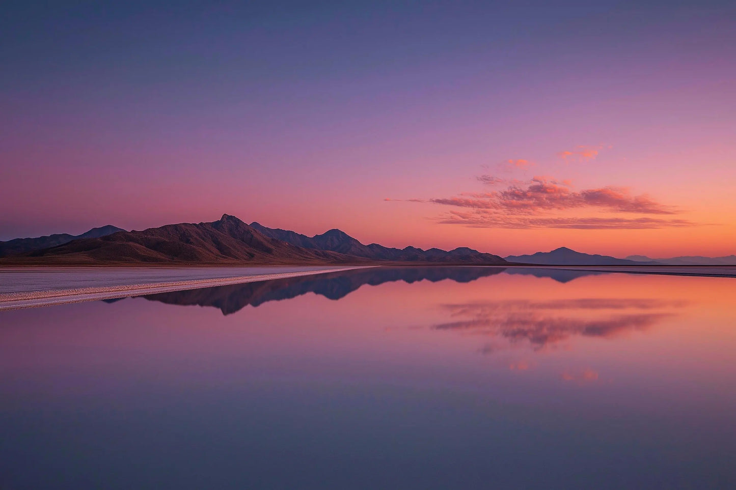 Pastel Salt Flat Wall Art Print – Horizon Reflection Photography, Minimal Landscape Decor