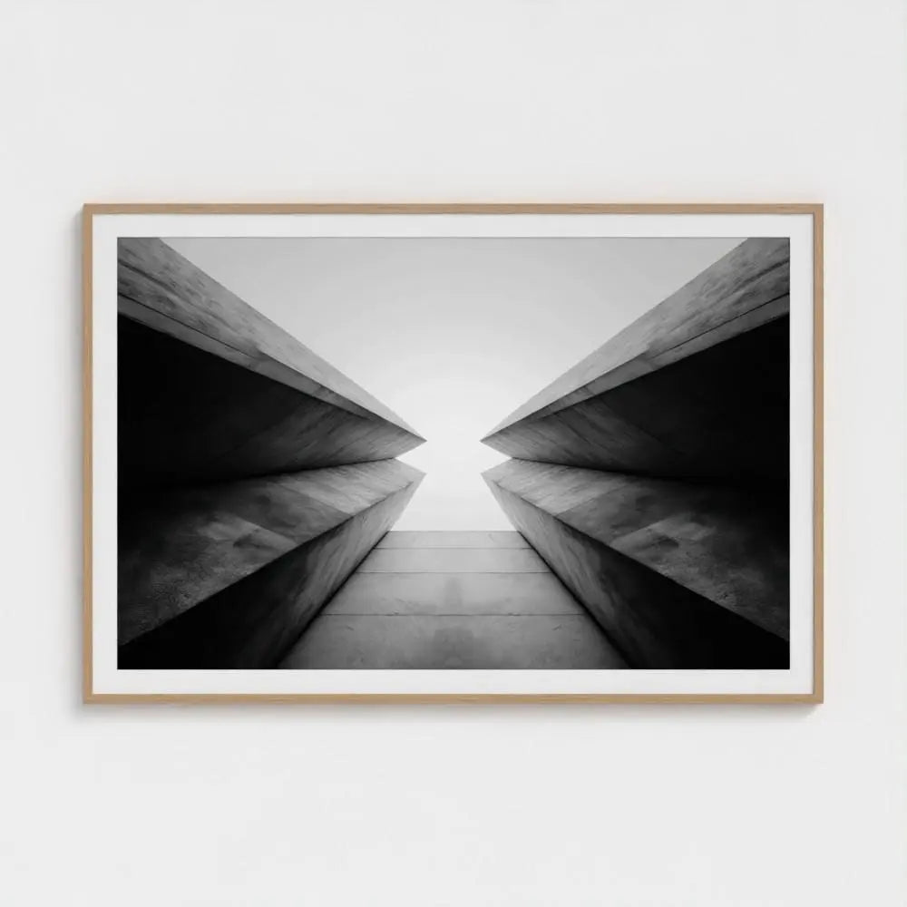 Brutalist Geometry Wall Art Print – Minimal Concrete Architecture Photography