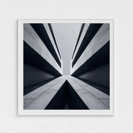 Brutalist Architecture Wall Art Print – Monolithic Concrete Geometry Photography