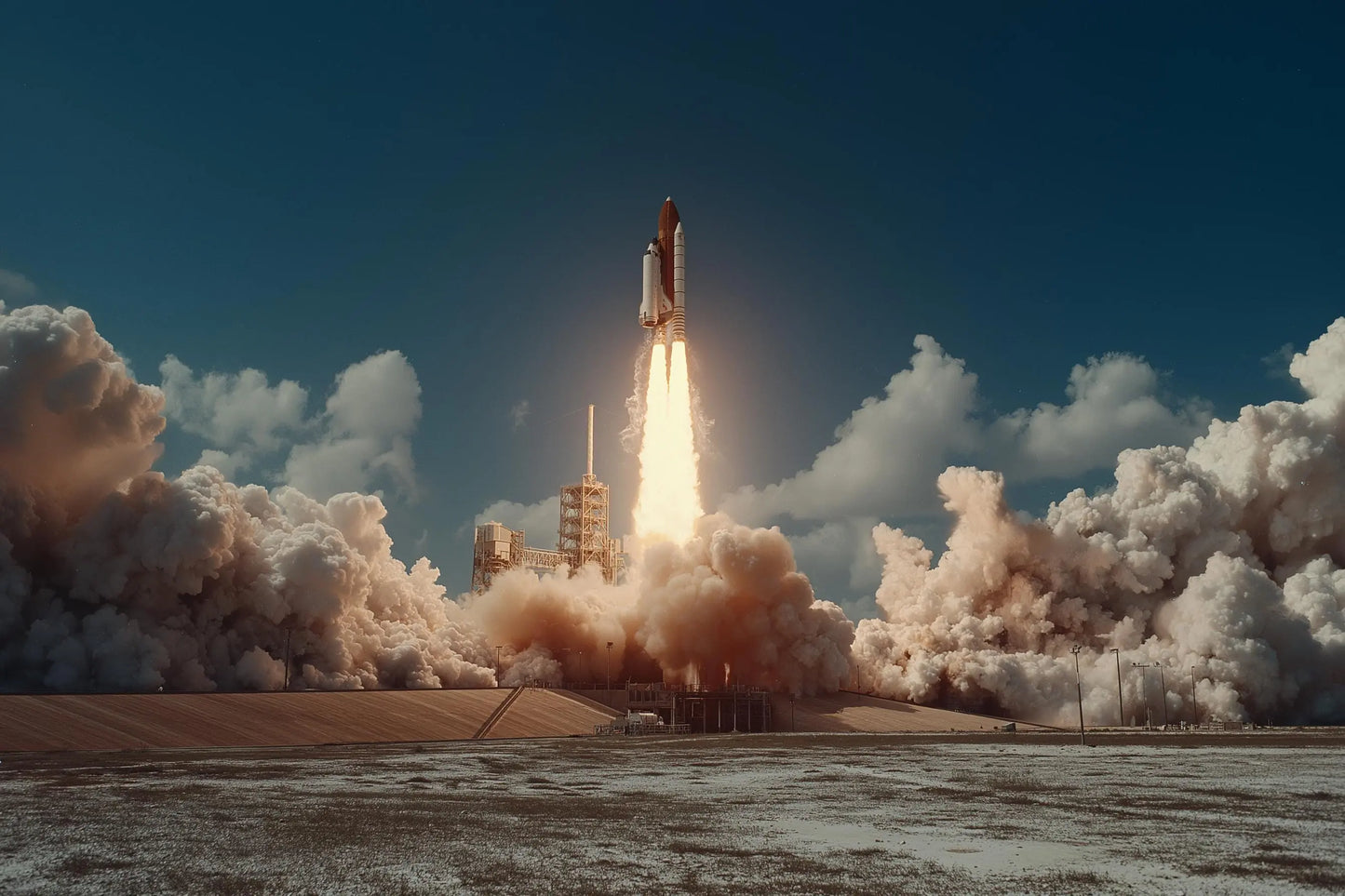 Rocket Launch Wall Art Print – Space Shuttle Liftoff Photography, Modern Space Deco