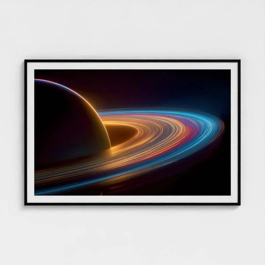 Saturn Wall Art Print – Celestial Rings Planet Photography, Outer Space Decor