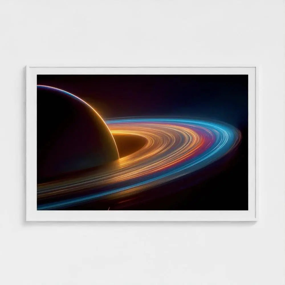Saturn Wall Art Print – Celestial Rings Planet Photography, Outer Space Decor