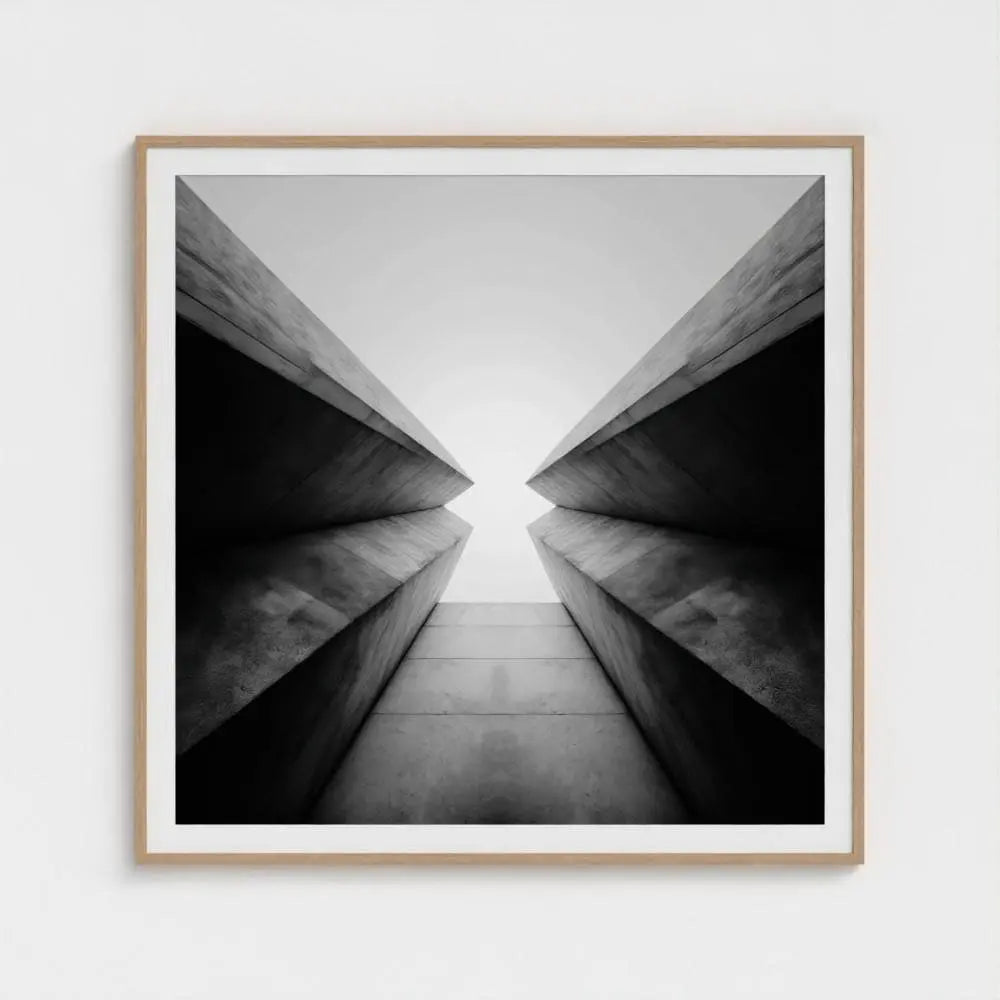 Brutalist Geometry Wall Art Print – Minimal Concrete Architecture Photography