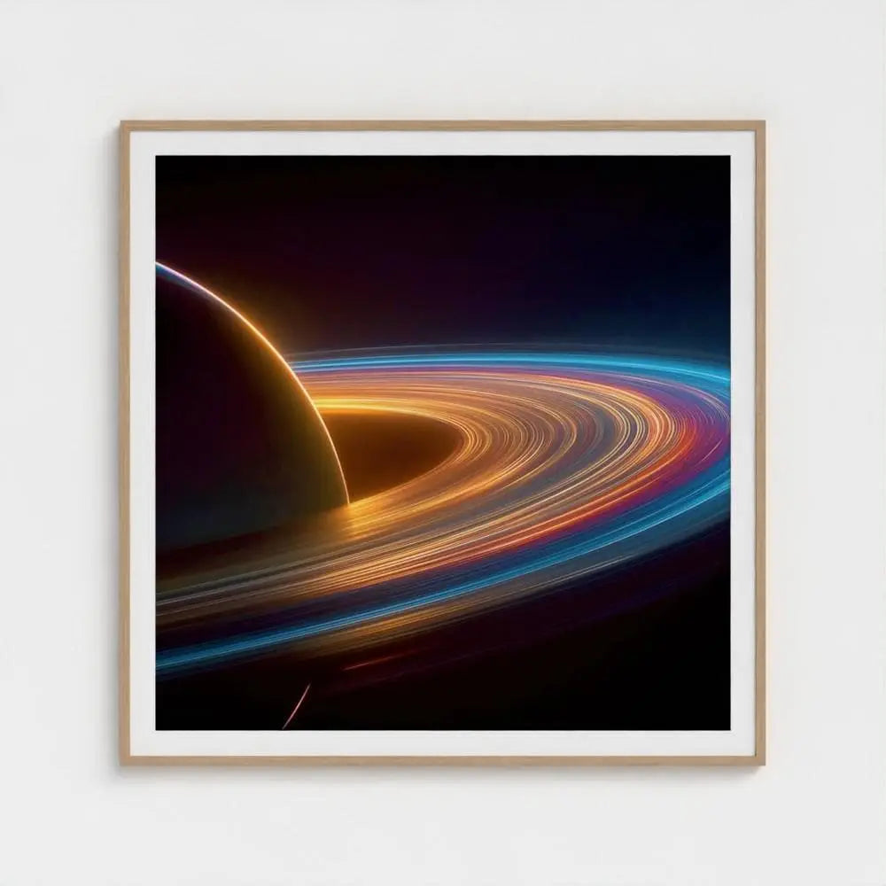 Saturn Wall Art Print – Celestial Rings Planet Photography, Outer Space Decor