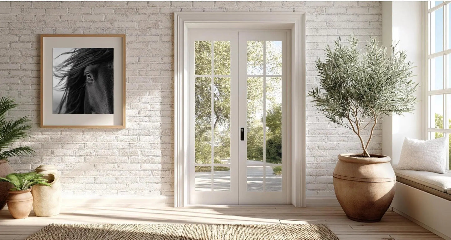 Black and White Horse Photography Print, Minimalist Equine Wall Art, Rustic Ranch Home Decor, Fine Art Animal Portrait Artwork