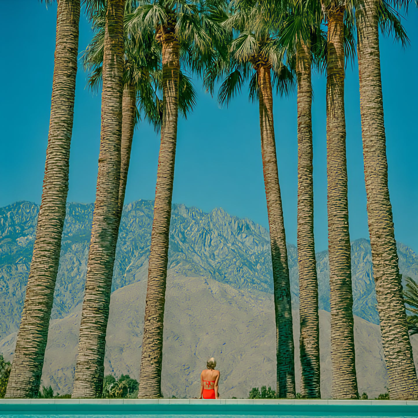 Raw unframed artwork — Red at the Palms — Palm Springs source 05 — UHD f9368f7efc
