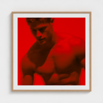 Crimson Interval fine art photography print in a Natural frame — Chromatic Heat crop-to-fill cover v1 051bbe29da