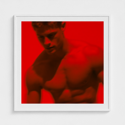 Crimson Interval fine art photography print in a White frame — Chromatic Heat crop-to-fill cover v1 234535b7af