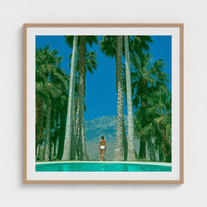 Between the Palms fine art photography print in a Natural frame — Palm Springs crop-to-fill cover v1 71fd4d25b9
