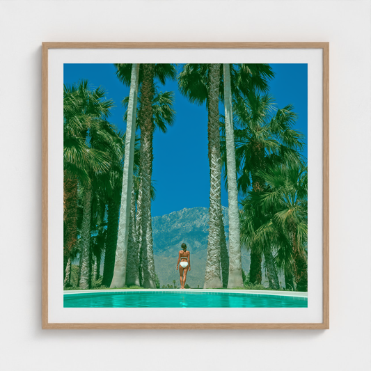 Between the Palms fine art photography print in a Natural frame — Palm Springs crop-to-fill cover v1 71fd4d25b9