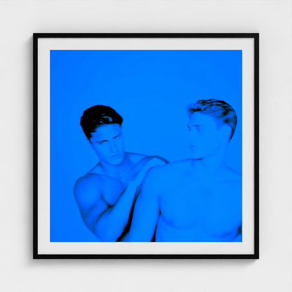 Cobalt Convergence fine art photography print in a Black frame — Chromatic Heat crop-to-fill cover v1 ddb0f1a0f2