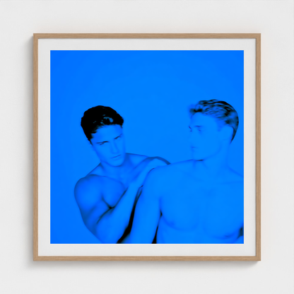 Cobalt Convergence fine art photography print in a Natural frame — Chromatic Heat crop-to-fill cover v1 0475218a76