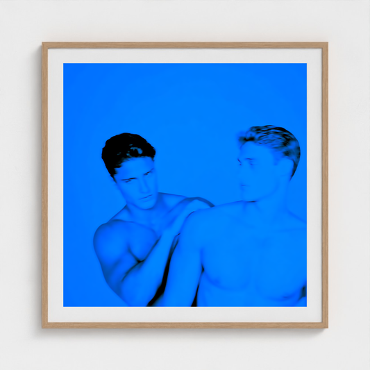 Cobalt Convergence fine art photography print in a Natural frame — Chromatic Heat crop-to-fill cover v1 0475218a76