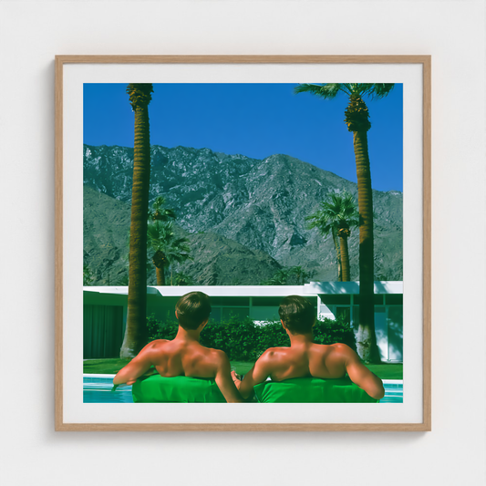 The Green Interval fine art photography print in a Natural frame — Palm Springs crop-to-fill cover v1 2149480dca
