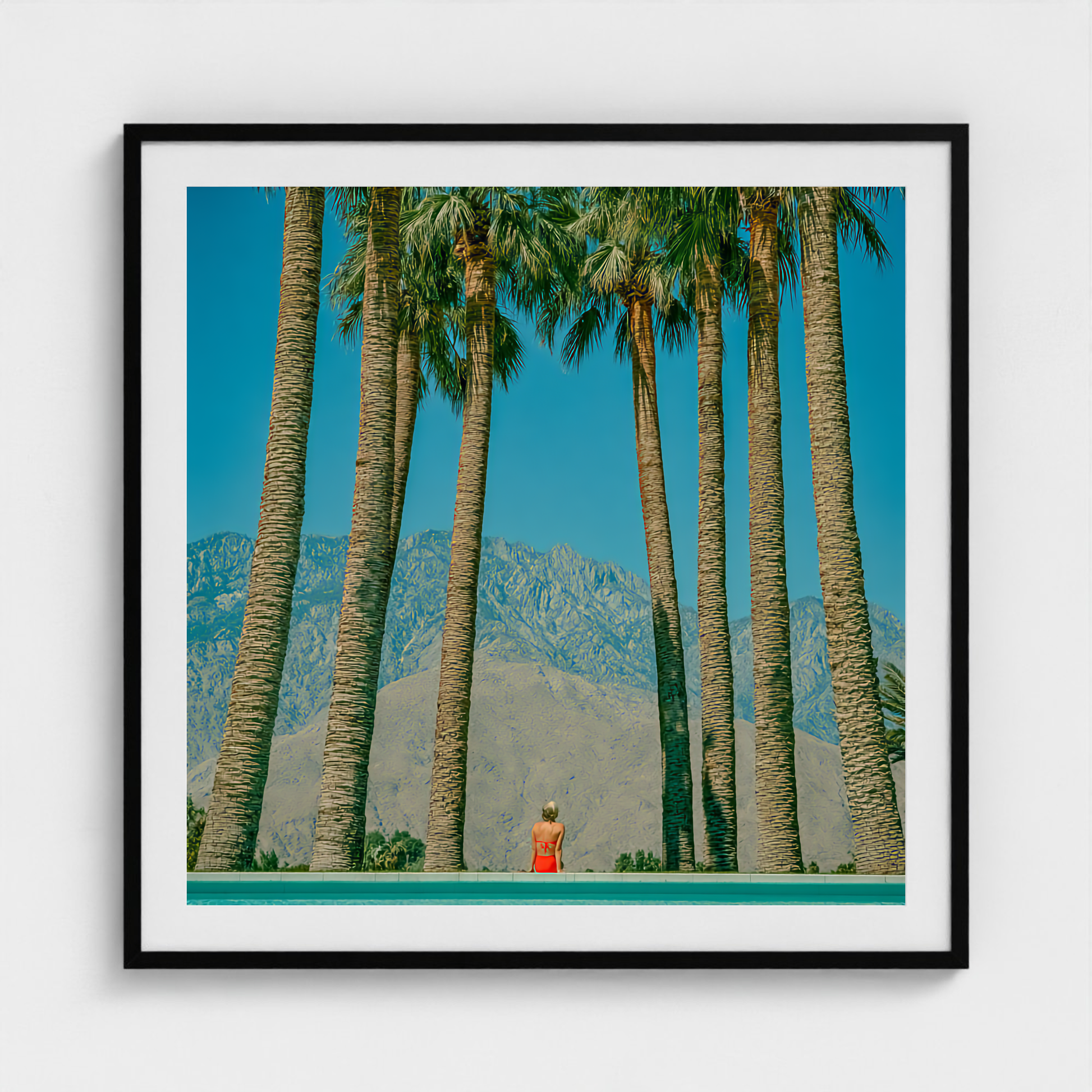 Red at the Palms fine art photography print in a Black frame — Palm Springs crop-to-fill cover v1 672b379d2c