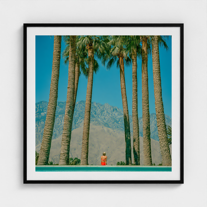 Red at the Palms fine art photography print in a Black frame — Palm Springs crop-to-fill cover v1 672b379d2c