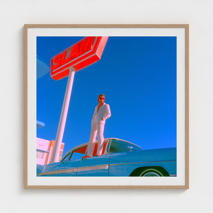 Electric Noon fine art photography print in a Natural frame — Lost Paradise crop-to-fill cover v2 c0a6429aee