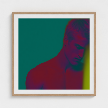 Emerald Afterglow fine art photography print in a Natural frame — Chromatic Heat crop-to-fill cover v1 f7f581c9f7
