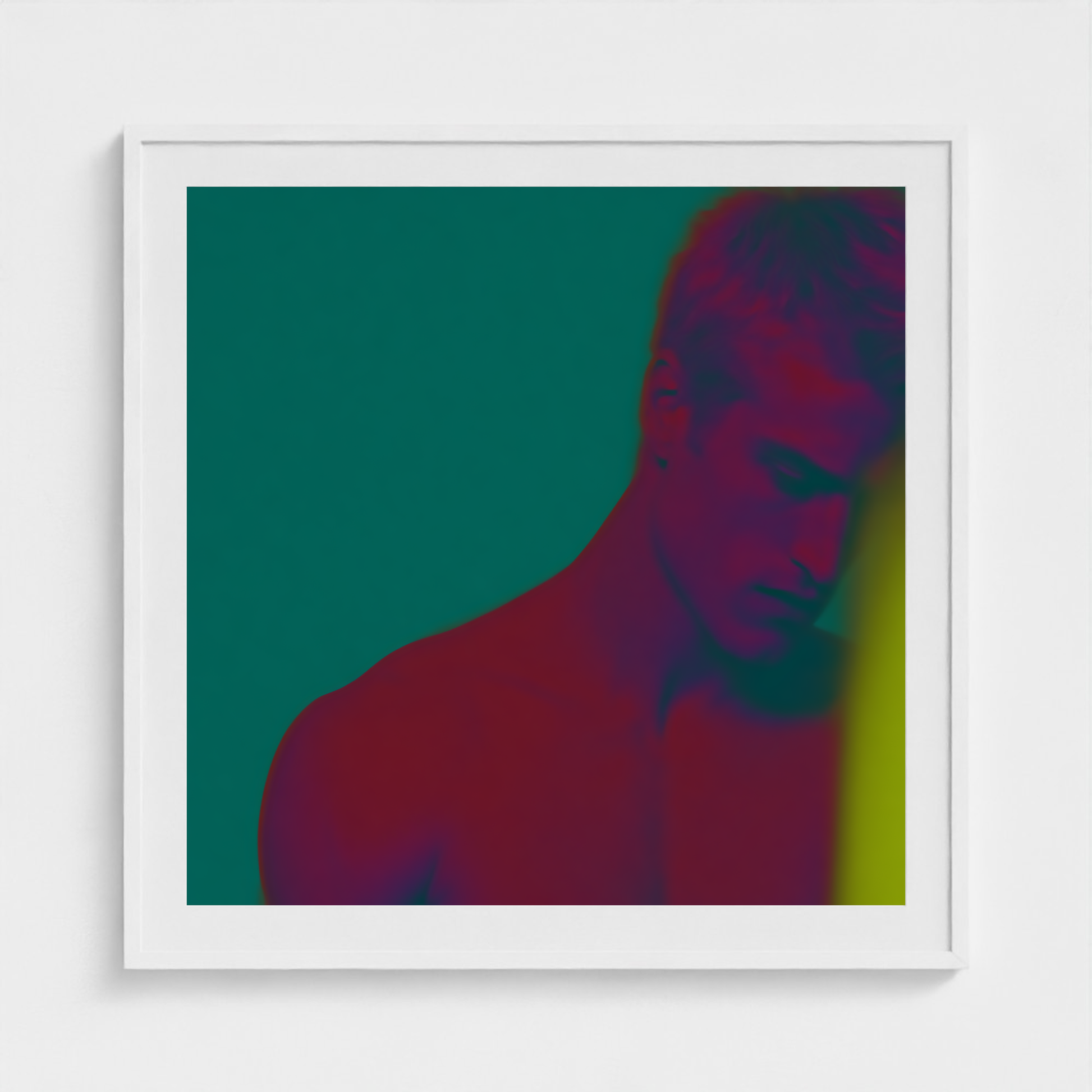 Emerald Afterglow fine art photography print in a White frame — Chromatic Heat crop-to-fill cover v1 96ccc1ae60