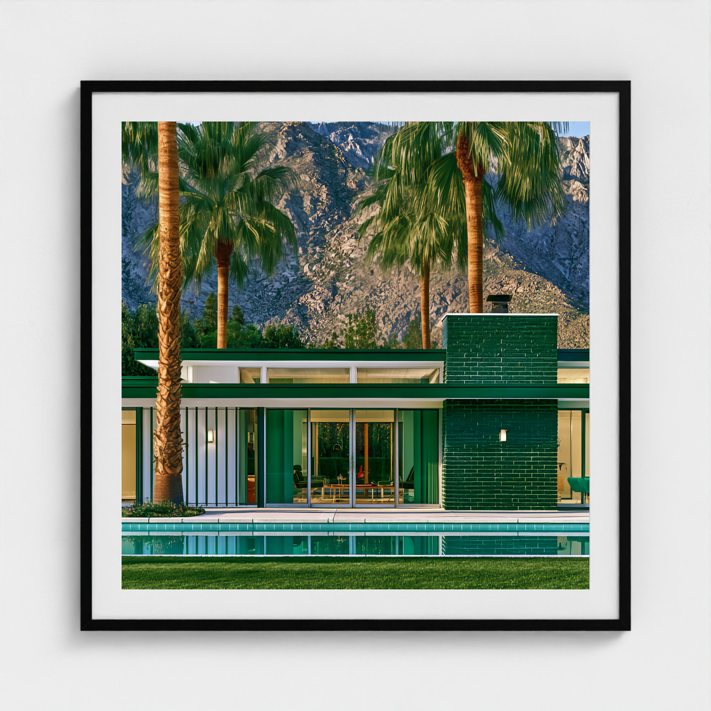 Glass Pavilion fine art photography print in a Black frame — Palm Springs crop-to-fill cover v1 aa238a49b9