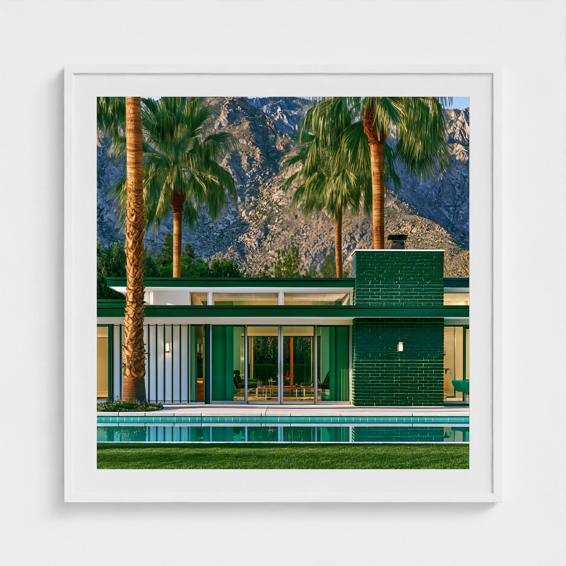 Glass Pavilion fine art photography print in a White frame — Palm Springs crop-to-fill cover v1 f237885c71