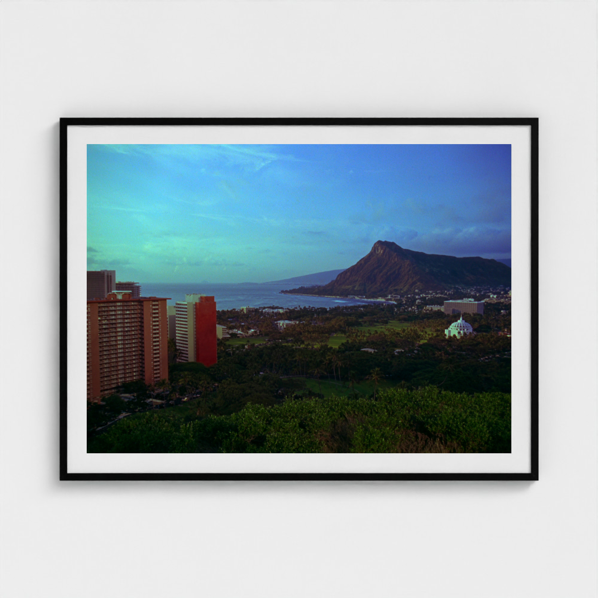 City Beneath Lēʻahi fine art photography print in a Black frame — Lost Paradise crop-to-fill cover v2 871efd1c3a