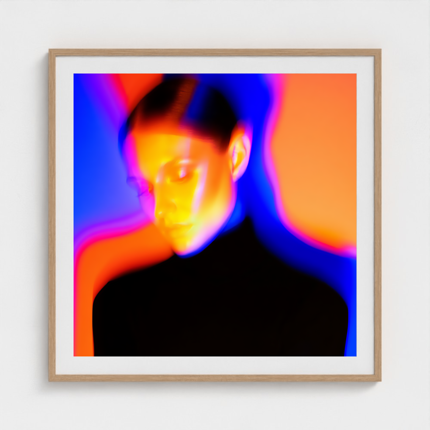 Electric Halo fine art photography print in a Natural frame — Chromatic Heat crop-to-fill cover v1 95d3d02ddb