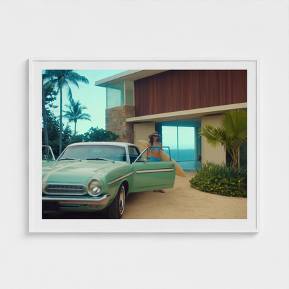Departure Before the Swell fine art photography print in a White frame — Lost Paradise crop-to-fill cover v2 2c2c66d297