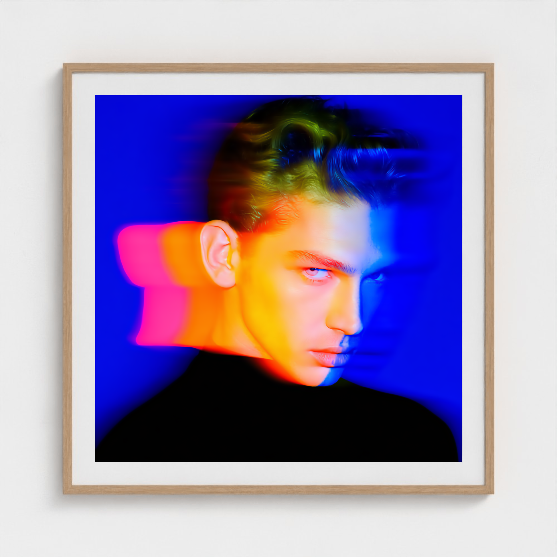 Spectrum Velocity fine art photography print in a Natural frame — Chromatic Heat crop-to-fill cover v1 c27afd45d0