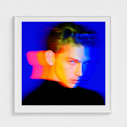 Spectrum Velocity fine art photography print in a White frame — Chromatic Heat crop-to-fill cover v1 f87843de6f