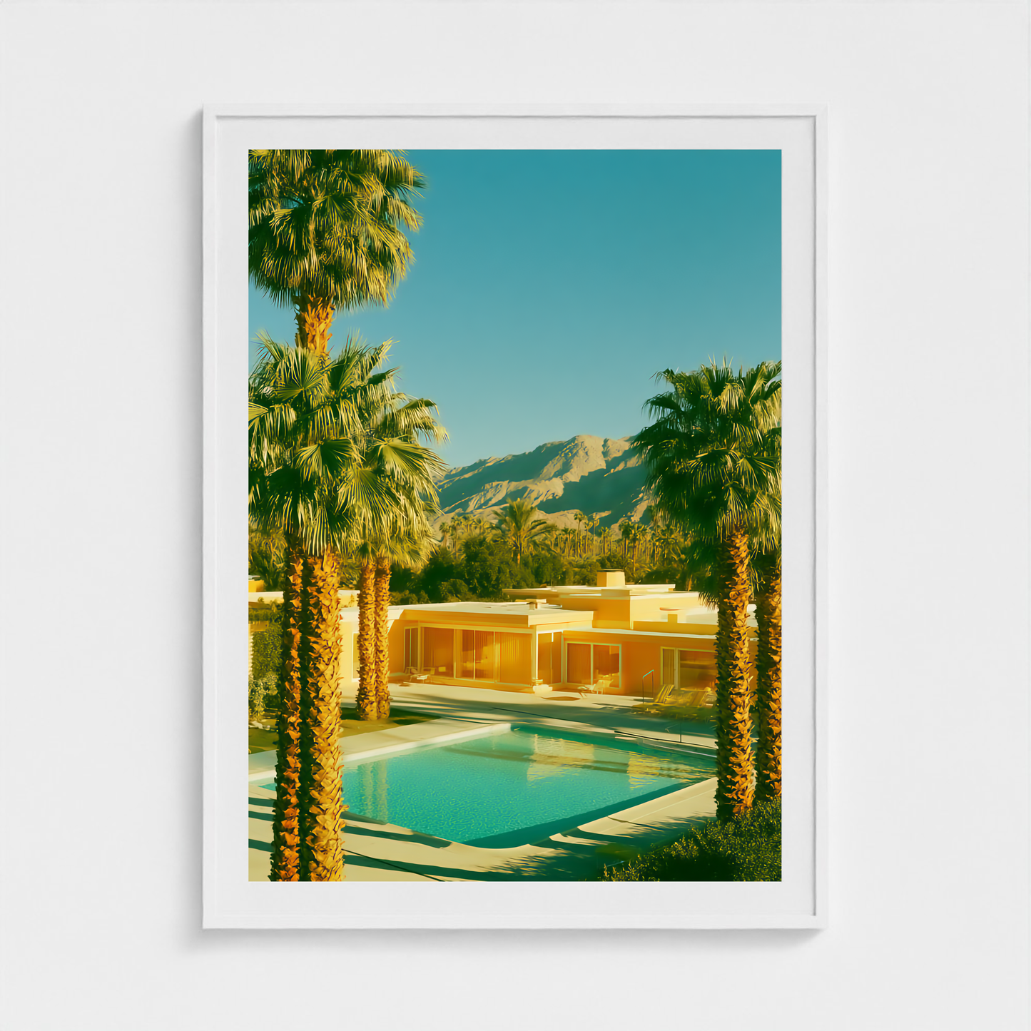 Golden Modern fine art photography print in a White frame — Palm Springs crop-to-fill cover v1 5c0d2fc115