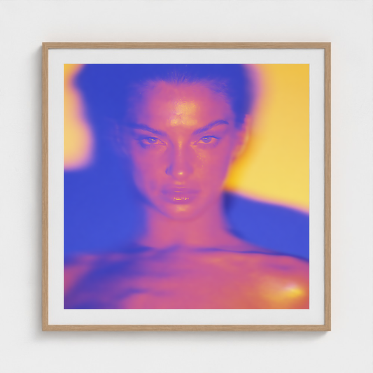 Luminous Regard fine art photography print in a Natural frame — Chromatic Heat crop-to-fill cover v1 876eec9741
