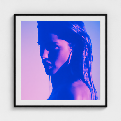 Cobalt Profile fine art photography print in a Black frame — Chromatic Heat crop-to-fill cover v1 5eb2ba09b0