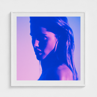Cobalt Profile fine art photography print in a White frame — Chromatic Heat crop-to-fill cover v1 bcb7d2b54d