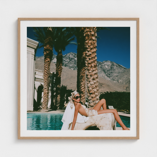 Desert Bride fine art photography print in a Natural frame — Palm Springs crop-to-fill cover v1 1d05c22880