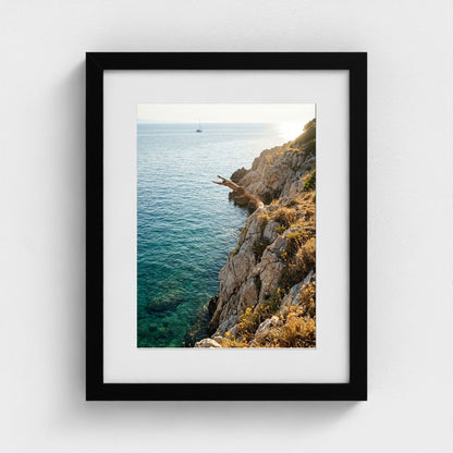 cliff-dive 11x14-black frame frame