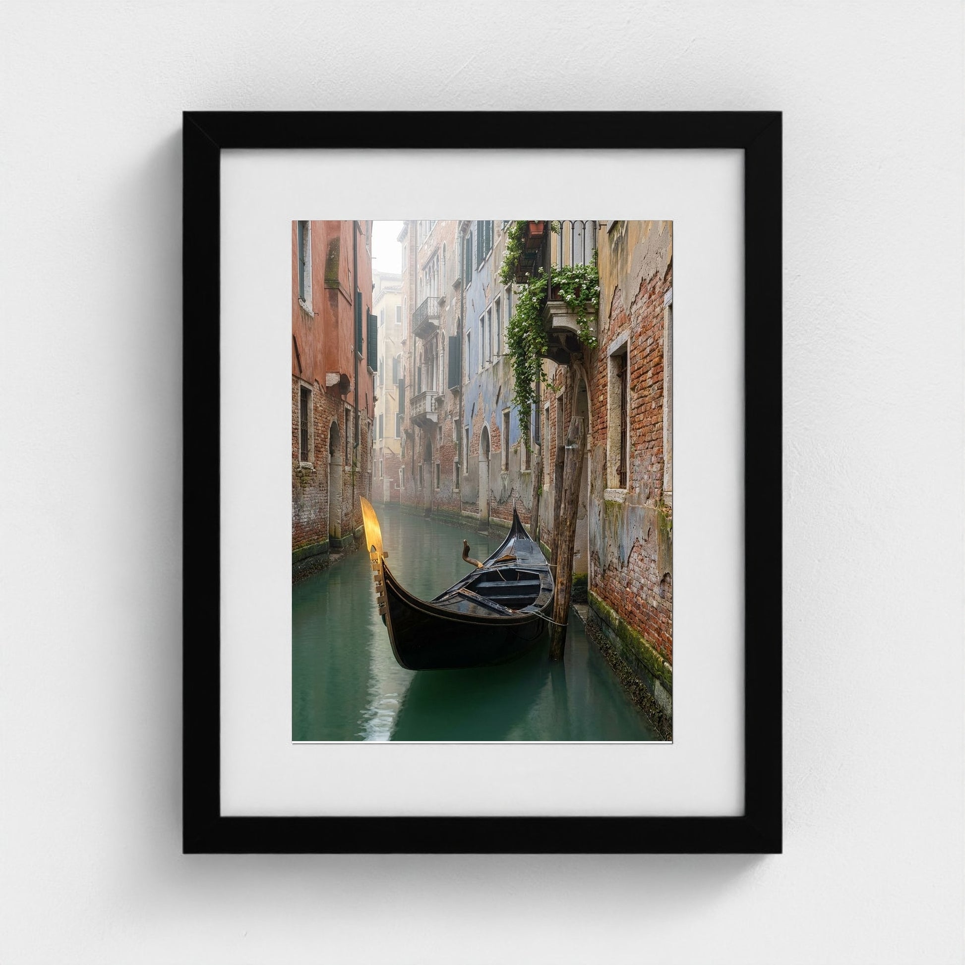 gondola-morning 11x14-black frame frame