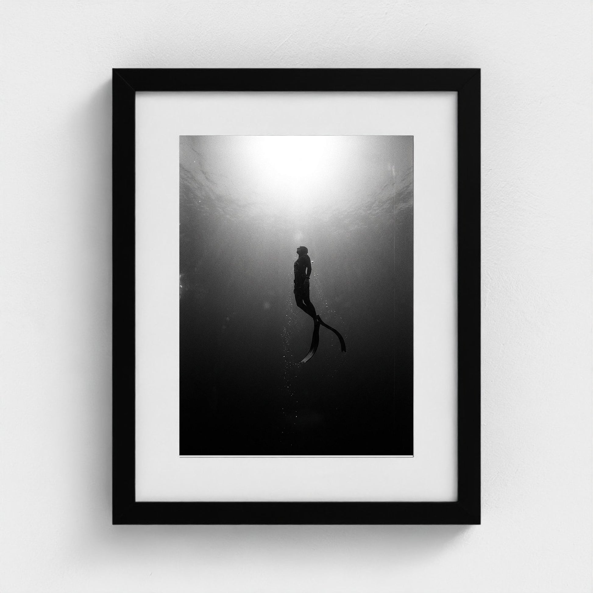 free-diver 11x14-black frame frame