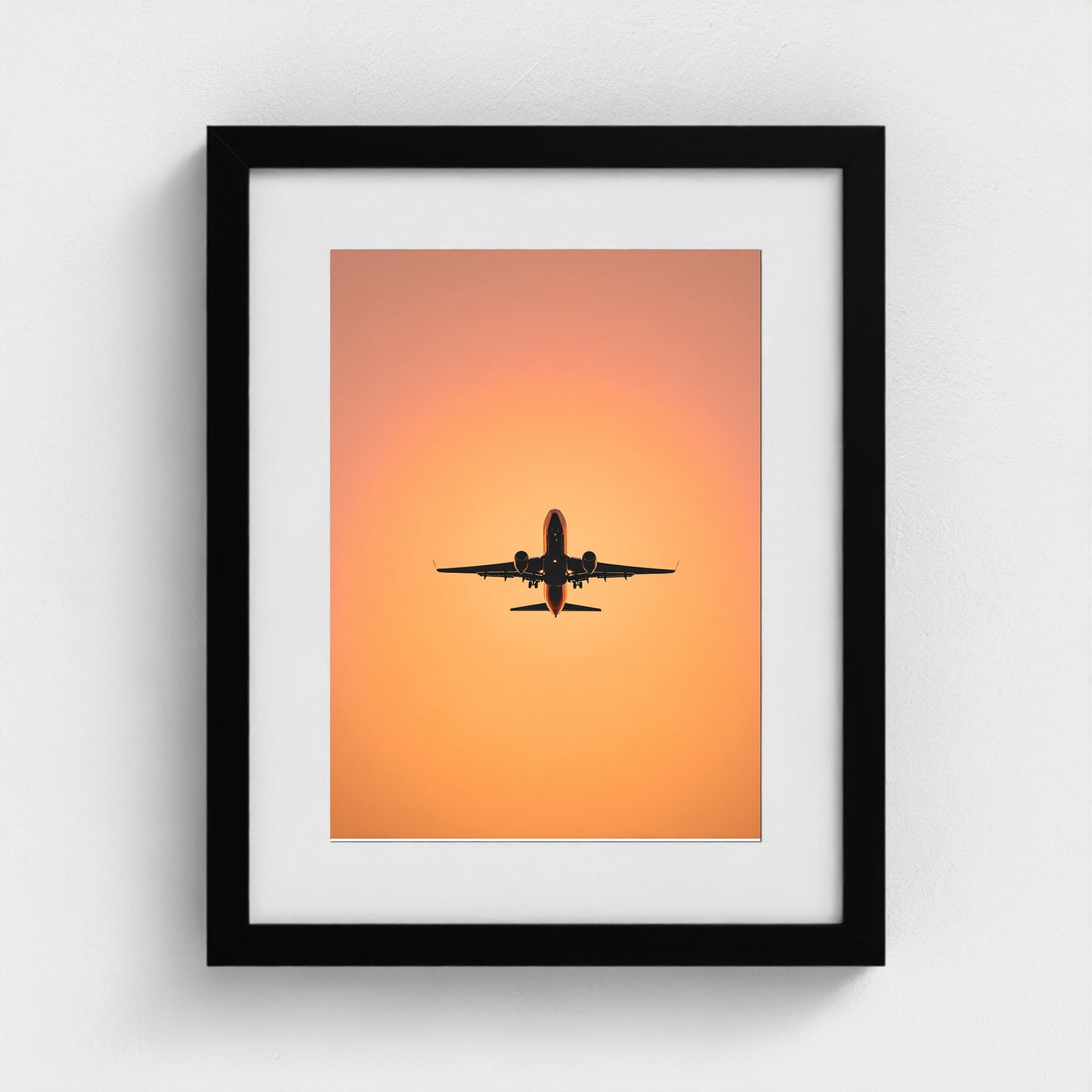 jet-silhouette-at-golden-hour-single-commercial 11x14-black frame frame