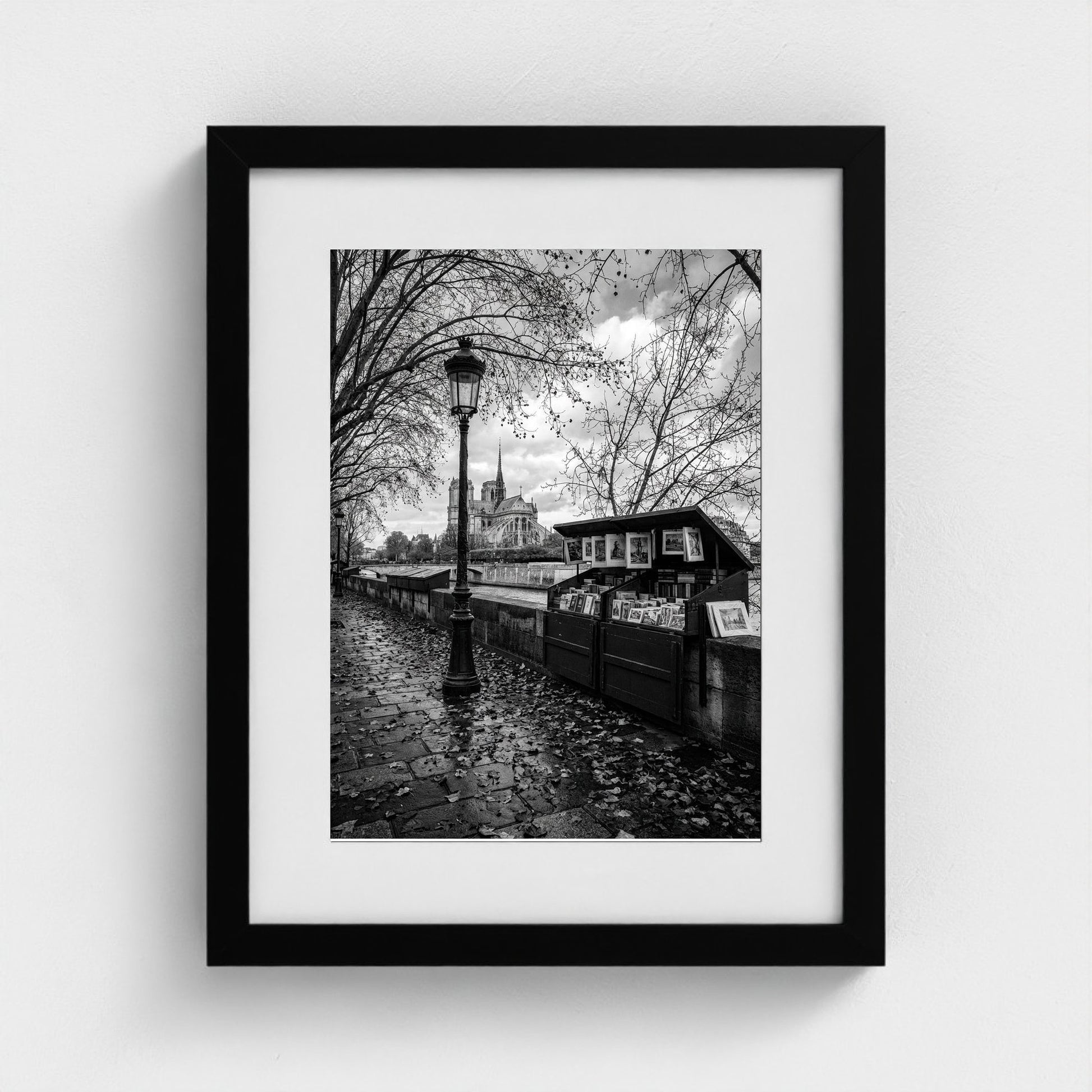 bw-autumn-paris 11x14-black frame frame