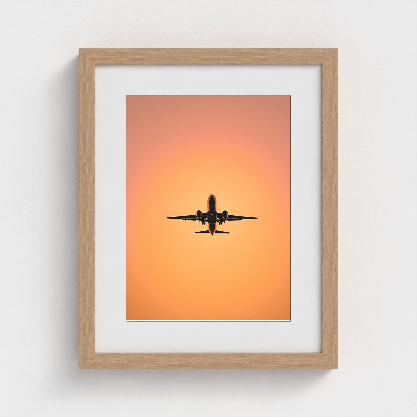 jet-silhouette-at-golden-hour-single-commercial 11x14-natural frame frame